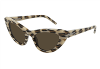 Occhiali da sole Saint Laurent Donna SL 213 LILY014-IVORY-IVORY-BROWN52